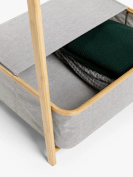 John Lewis Bamboo Rim Collapsible Clothes Rail, Grey - thumbnail 5