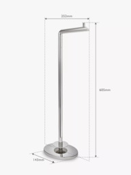 Robert Welch Oblique Floor-Standing Stainless Steel Toilet Roll Butler/Holder - thumbnail 2
