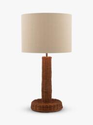 Joules Portree Woven Rattan Table Lamp, Natural