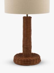 Joules Portree Woven Rattan Table Lamp, Natural - thumbnail 5