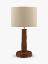 Joules Portree Woven Rattan Table Lamp, Natural - thumbnail 3