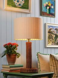 Joules Portree Woven Rattan Table Lamp, Natural - thumbnail 2