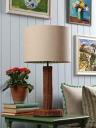 Joules Portree Woven Rattan Table Lamp, Natural - thumbnail 6