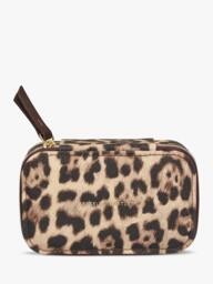 Estella Bartlett Leopard Canvas Mini Jewellery Box, Brown - thumbnail 4