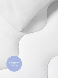 Night Lark Seersucker Coverless Duvet & Pillowcase Set, 4.5 Tog, Polar White - thumbnail 3