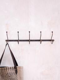 nkuku Rama 5 Hook Coat Rack, Iron - thumbnail 2