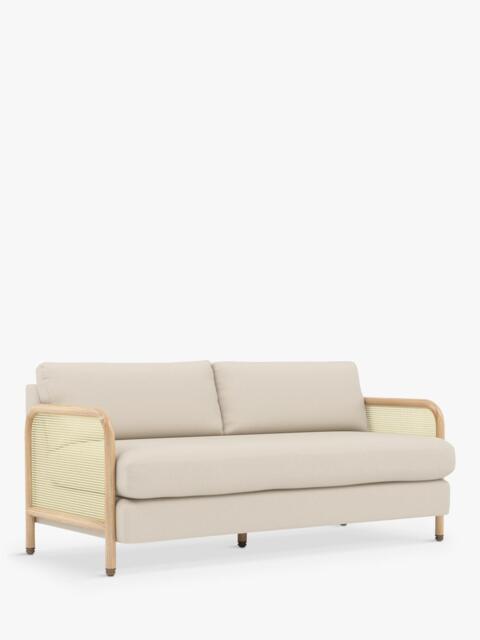 The Conran Shop Tamilla Rattan Panel 2 Seater Sofa, Oak/Oatmeal - image 1