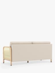 The Conran Shop Tamilla Rattan Panel 2 Seater Sofa, Oak/Oatmeal - thumbnail 3