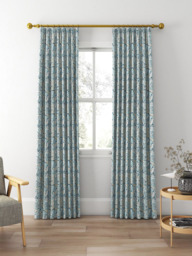 Clarke & Clarke Acanthus Made to Measure Curtains or Roman Blind, Denim - thumbnail 3