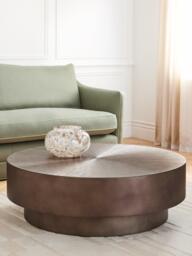 John Lewis Brandy Round Coffee Table, Bronze - thumbnail 2