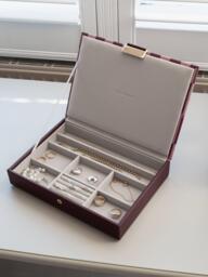 Stackers Classic Lid Jewellery Box, Chequered Star - thumbnail 2