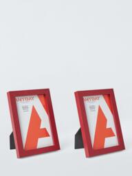 "John Lewis MDF Photo Frame, Set of 2, 4 x 6"" (10 x 15cm), Deep Red"