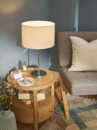 John Lewis Sophia Pure Linen Drum Lampshade - thumbnail 2