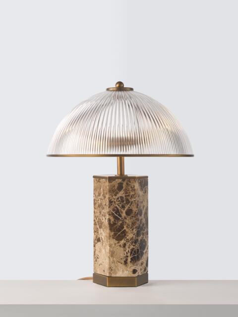 John Lewis Maelo Mushroom Table Lamp, Emperador Marble - image 1