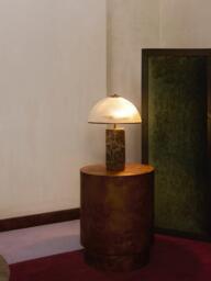 John Lewis Maelo Mushroom Table Lamp, Emperador Marble - thumbnail 2