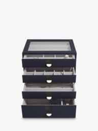 Stackers Glass Lid 4 Drawer Jewellery Box - thumbnail 1