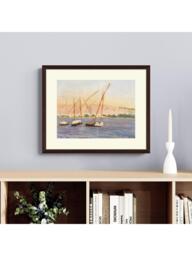 Tate + John Lewis Emily Sargent 'Boats on the Nile, Luxor' Framed Print, 43 x 53cm - thumbnail 2