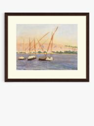 Tate + John Lewis Emily Sargent 'Boats on the Nile, Luxor' Framed Print, 43 x 53cm - thumbnail 1