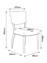 John Lewis Parisian Dining Chair, Smoked Oak Leg, Mohair Cress - thumbnail 3