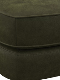 John Lewis Barbican Leather Footstool, Dark Leg - thumbnail 6