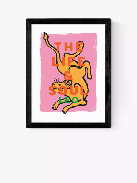 EAST END PRINTS Sophie Ward 'Leo The Life and Soul' Framed Print - image 1