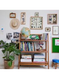 West Elm Mid Century Low Bookcase, Acorn - thumbnail 4