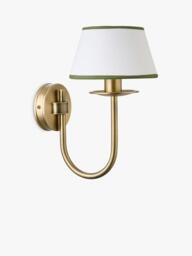 John Lewis Trevelyan Wall Light, Antique Brass/Avocado - thumbnail 4