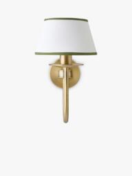 John Lewis Trevelyan Wall Light, Antique Brass/Avocado - thumbnail 3