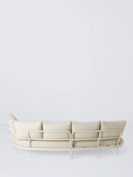 John Lewis Lozenge 4-Seater Modular Curved Garden Sofa & Coffee Table Set, Cream - thumbnail 6