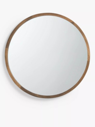 John Lewis Slim Solid Oak Wood Round Wall Mirror
