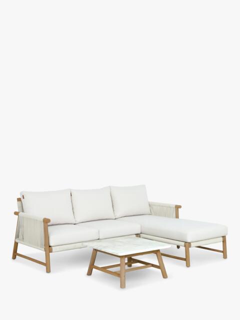 KETTLER Forest 5-Seater Garden Sofa Chaise, FSC-Certified (Acacia Wood), Natural - image 1