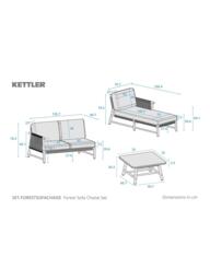 KETTLER Forest 5-Seater Garden Sofa Chaise, FSC-Certified (Acacia Wood), Natural - thumbnail 5