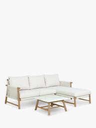 KETTLER Forest 5-Seater Garden Sofa Chaise, FSC-Certified (Acacia Wood), Natural - thumbnail 1