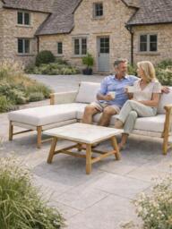 KETTLER Forest 5-Seater Garden Sofa Chaise, FSC-Certified (Acacia Wood), Natural - thumbnail 2