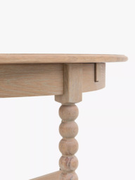 Gallery Direct Bessemer Round Extending Dining Table, Oak - thumbnail 4
