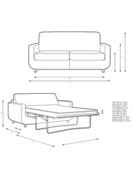John Lewis Barbican Medium 2 Seater Sofa Bed, Light Leg - thumbnail 2