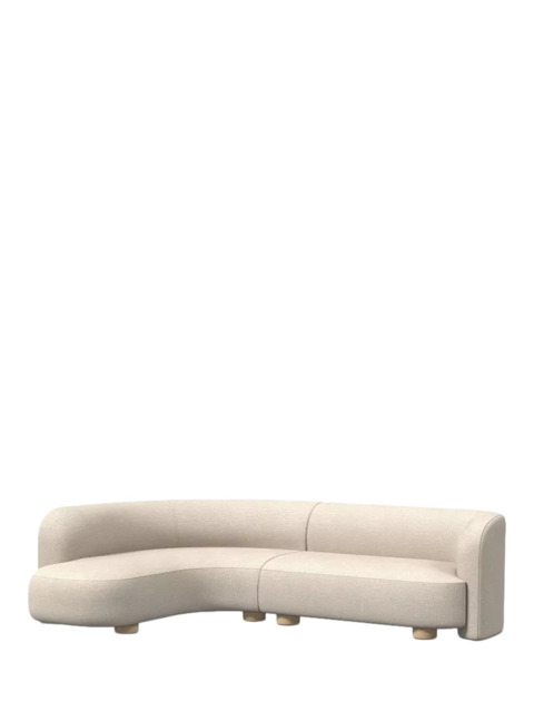 west elm Laurent 4-Seater LHF Corner Chaise End Sofa, Alabaster Boucle