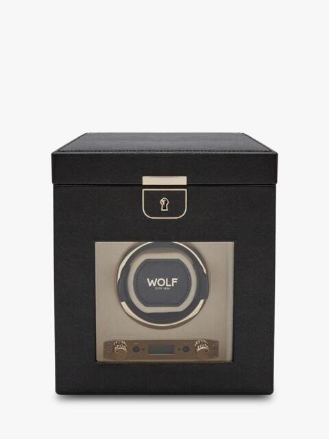 WOLF Palermo 1 Module Leather Watch Winder and Jewellery Box