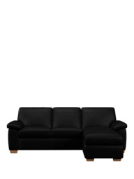 John Lewis Camden RHF Chaise Leather Sofa Bed, Light Leg - thumbnail 5