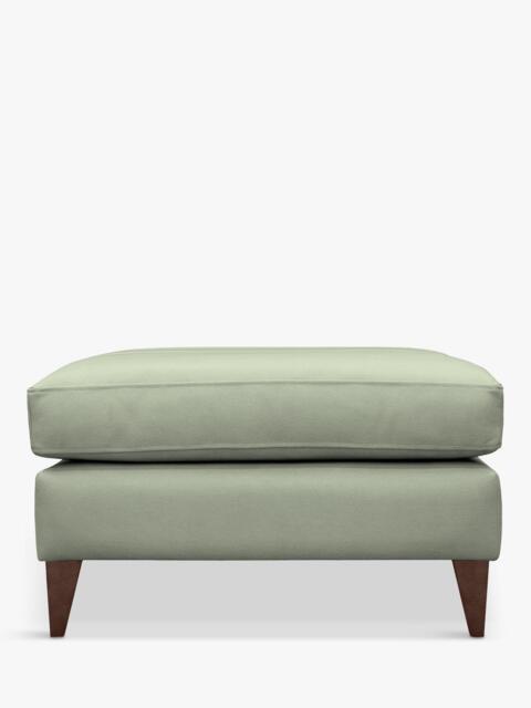 G Plan Vintage OUTLET The Seventy Two Leather Footstool, Dark Leg, Like New, Cambridge Olive - image 1