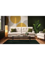 G Plan Vintage OUTLET The Seventy Two Leather Footstool, Dark Leg, Like New, Cambridge Olive - thumbnail 4