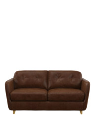 John Lewis Arlo Medium 2 Seater Leather Sofa Bed, Light Leg - thumbnail 5