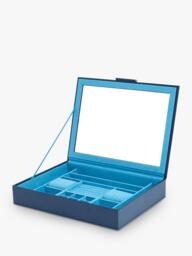 WOLF Sophia Leather Jewellery Box with Window - thumbnail 4