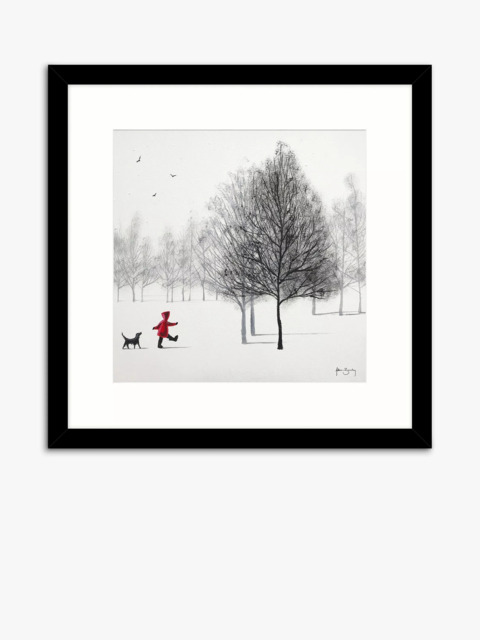 John Lewis Adam Barsby 'Red Coat' Framed Print & Mount, 54.5 x 54.5cm, White/Black