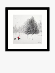 John Lewis Adam Barsby 'Red Coat' Framed Print & Mount, 54.5 x 54.5cm, White/Black