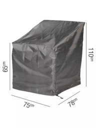 Pacific Aerocover Garden Lounge Chair Furniture Cover, 110 x 75 x 78cm, Anthracite - thumbnail 2