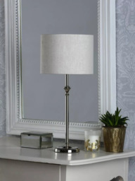 Laura Ashley Highgrove Table Lamp, Polished Nickel - thumbnail 4