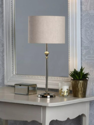 Laura Ashley Highgrove Table Lamp, Polished Nickel - thumbnail 3