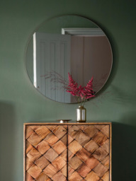 Gallery Direct Bowie Round Metal Frame Mirror, 80cm - thumbnail 2