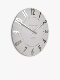 Thomas Kent Mulberry Wall Clock, 30cm, Silver Cloud - thumbnail 2